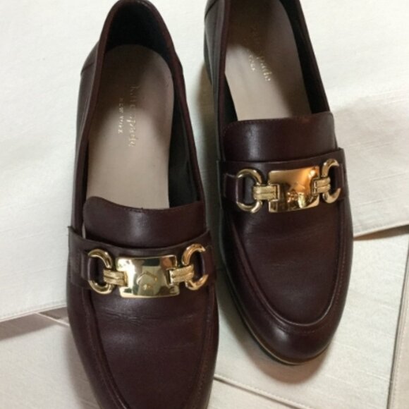 Kate Spade Women Size 9 M Kolby Loafers Shoes Slip-ons Dark Brown Leather NWOT - Picture 7 of 8